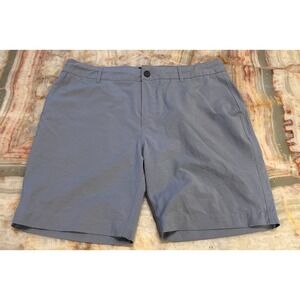 Faherty Mens All Day Chino Shorts Gray Drawstring Lightweight Slash Pockets 35